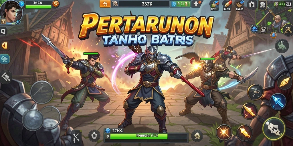 Tampilan dinamis pertarungan pemain dalam 33ZK yang seru.