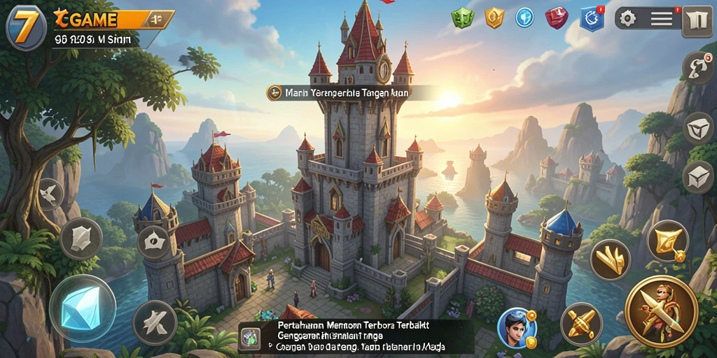 Gameplay menegangkan di 7GAME dengan berbagai strategi Tower Defense.
