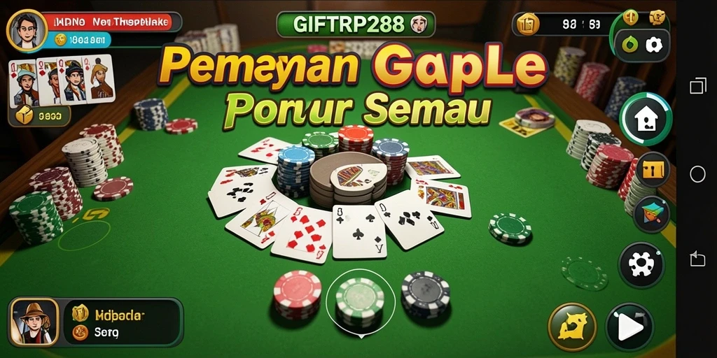 Screenshot gameplay Gaple yang seru dan menantang.