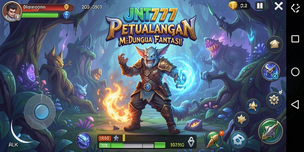 Tampilan menakjubkan dari gameplay petualangan di JNT777.