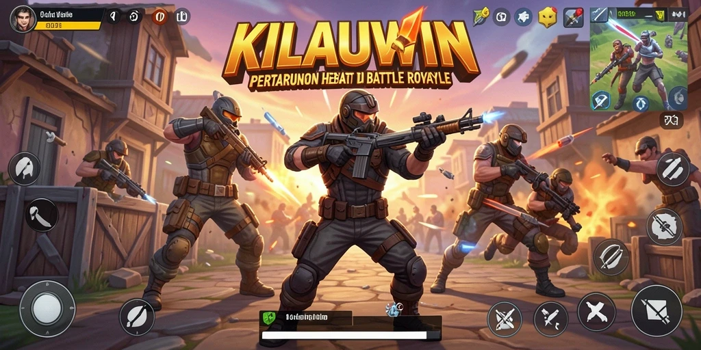 Tampilan seru pertarungan di KILAUWIN dalam mode Battle Royale.
