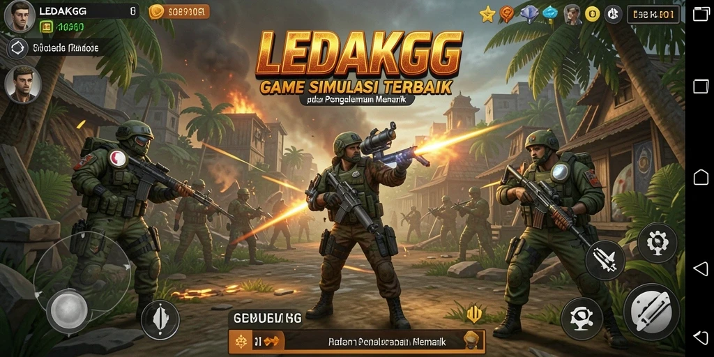 Tampilan gameplay LEDAKGG yang menawan dan interaktif.