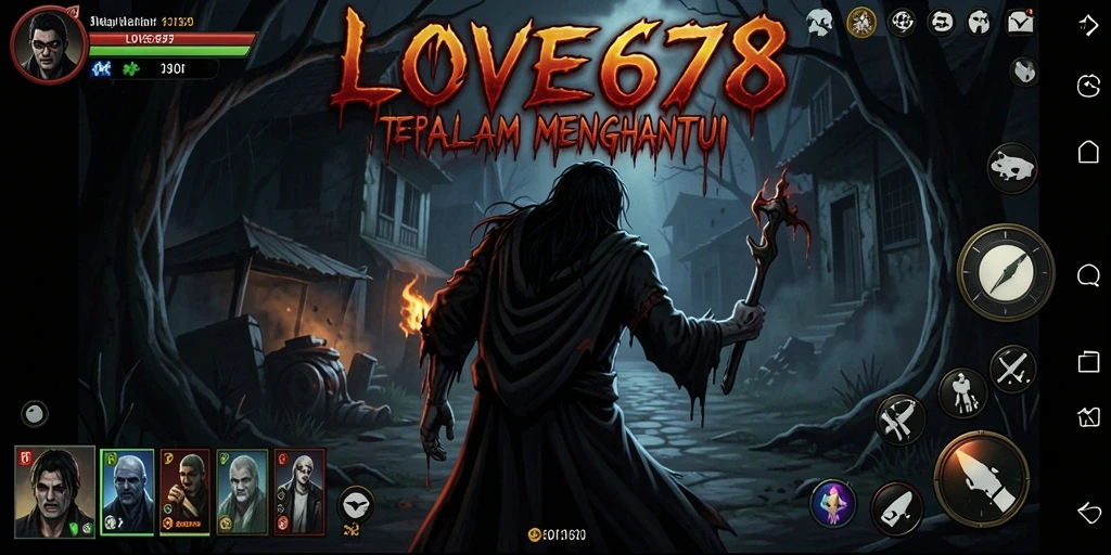 Tampilan gameplay menegangkan dari LOVE678 saat melawan makhluk horor.
