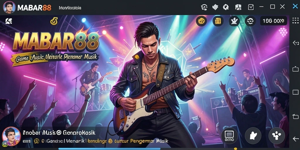 Screenshot gameplay MABAR88 menampilkan keseruan bermain musik.