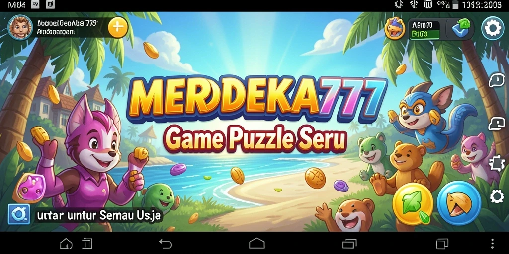 Tampilan gameplay MERDEKA777 dengan berbagai teka-teki menarik.