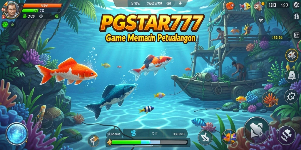Tampilan gameplay seru dalam PGSTAR777, menangkap berbagai jenis ikan.