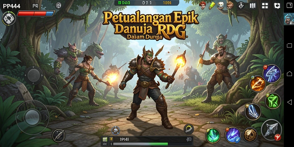Tampilan gameplay RPG yang menegangkan dan mendebarkan di PP444.