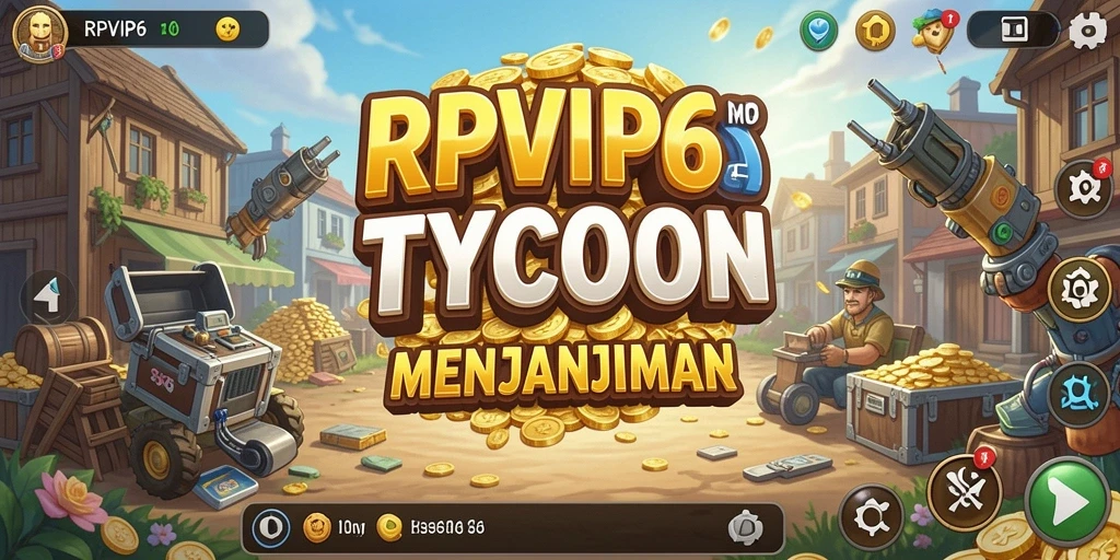 Tampilan menarik dari gameplay RPVIP6 saat membangun bisnis Tycoon.