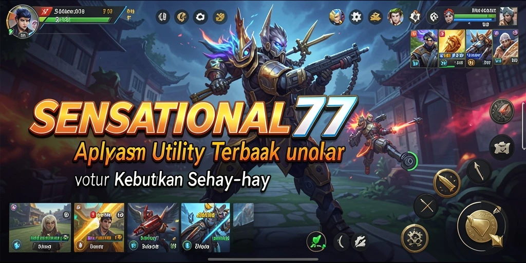 Tampilan antarmuka utama SENSATIONAL77 yang sederhana dan efisien.