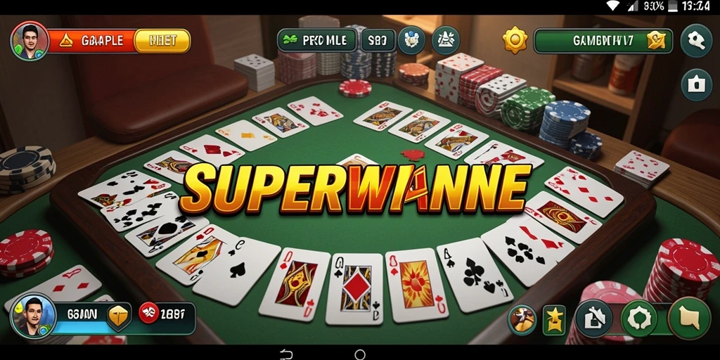 Tampilan gameplay SUPERWINNER yang menarik dan interaktif.