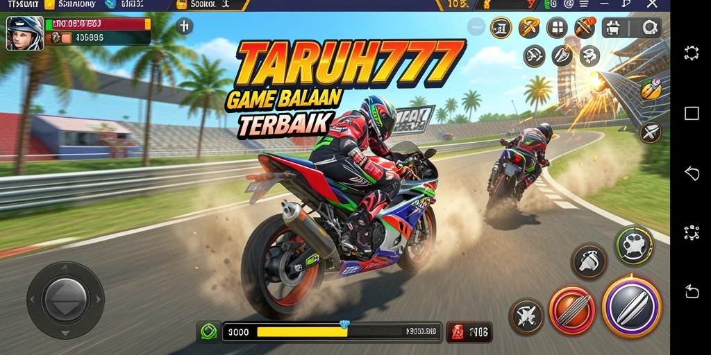 Gameplay mendebarkan balapan motor di trek yang menantang.