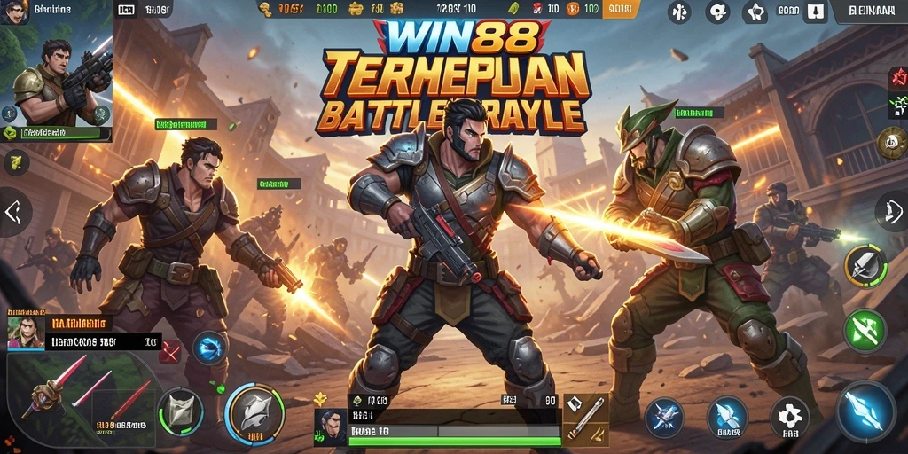 Gameplay WIN88 yang intens dalam pertempuran Battle Royale.